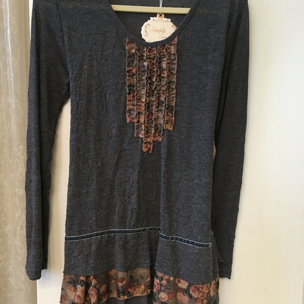 Dark Grey Simply Couture Tunic/Dress Medium